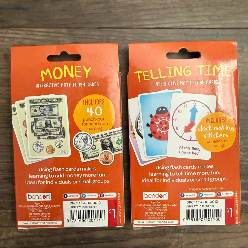 Interactive Math Flash Cards Set - Money & Time - Picture 2 of 2